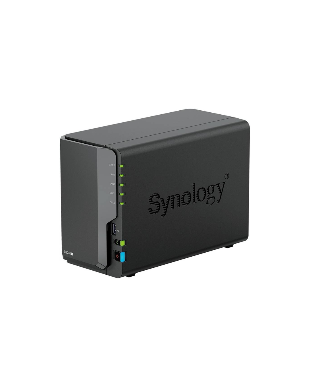 Synology DiskStation DS224+ 2-Bay NAS Enclosure, Intel Celeron J4125 4-core 2.0 Base, 2GB RAM, 3.5" HDD & 2.5" SSD Compatible, 2x RJ-45 1GbE LAN & 2x