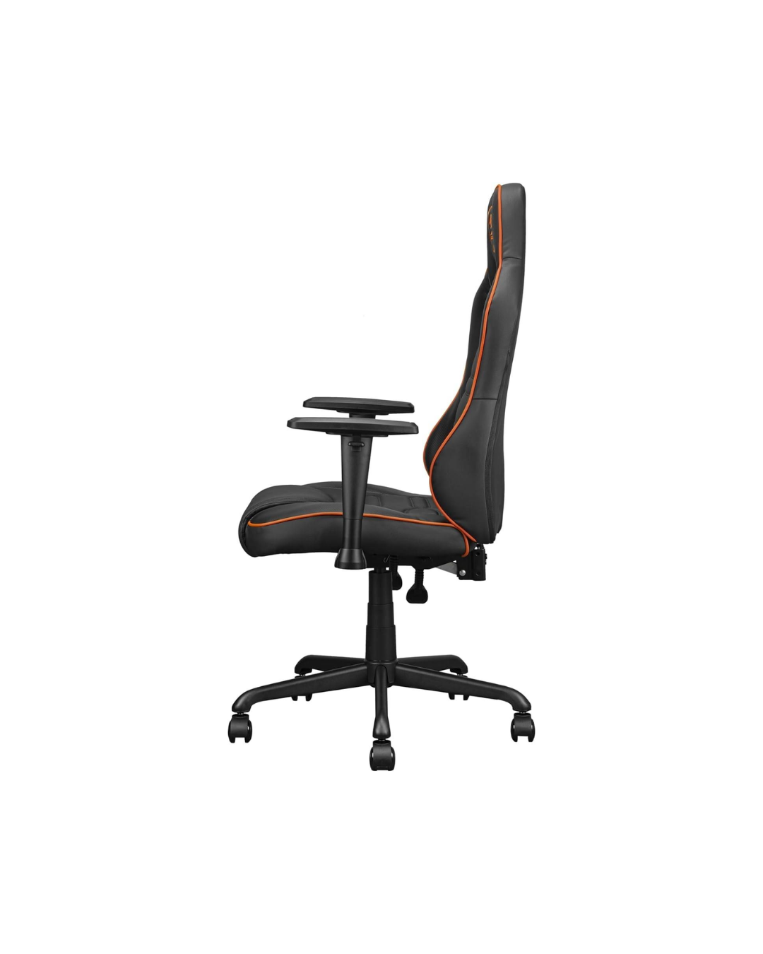 COUGAR Fusion S Ergonomic Gaming Chair, PVC Faux Leather, Metal 5-Star Base, , Built-in 3D Curved Lumbar Support, Adjustable Armrest, Class 4 Gas Lift Cylinder, 120 kg, Orange/Black | 3MFSLORB.0001